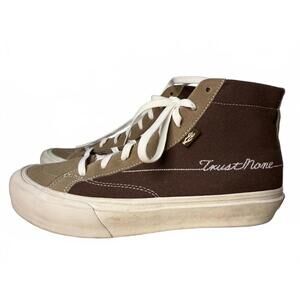 Straye High Top Sneakers Size 10.5 Brown Trust None Embroidery Sporty Gorpcore